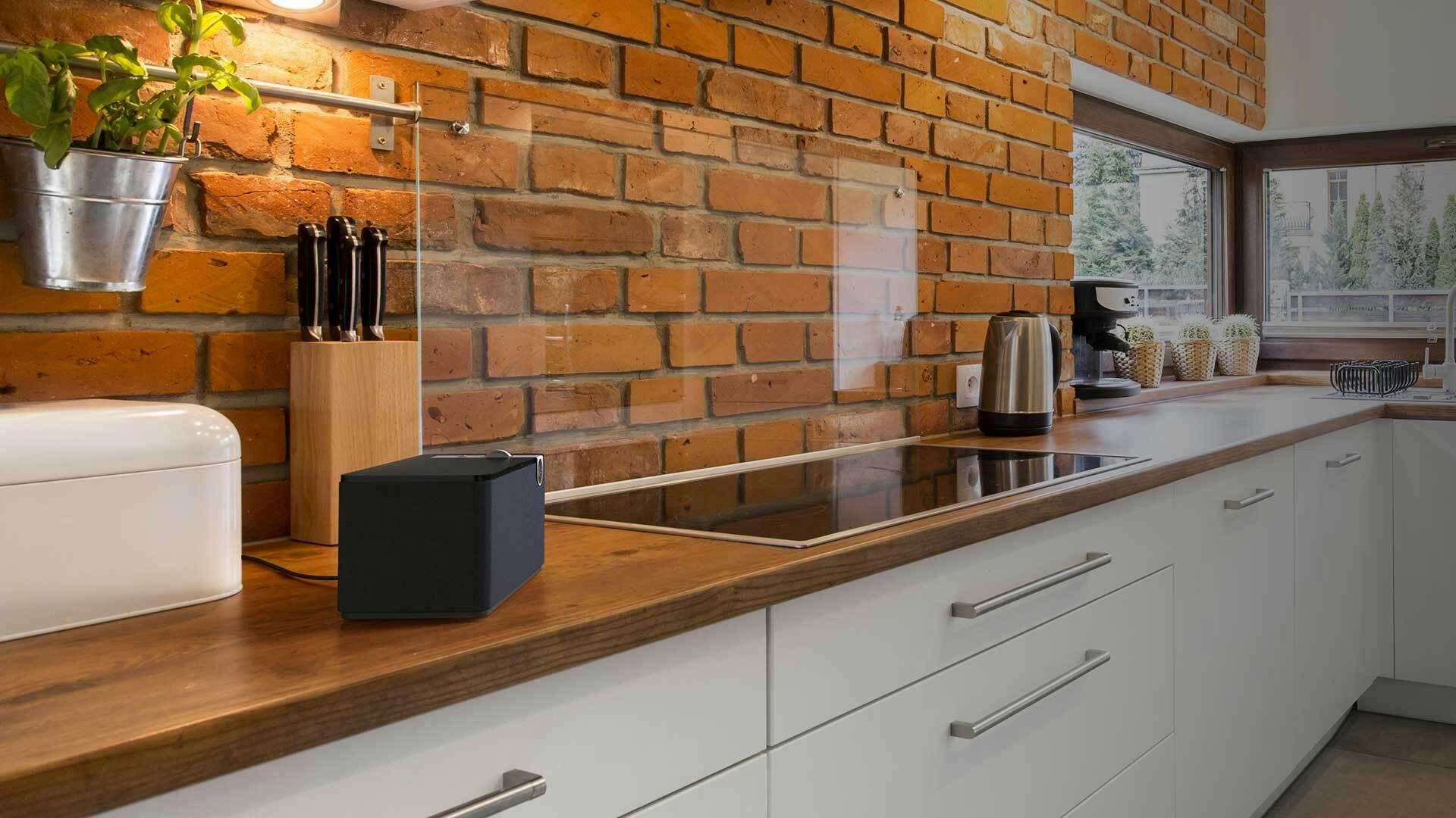 Klipsch the one plus in kitchen